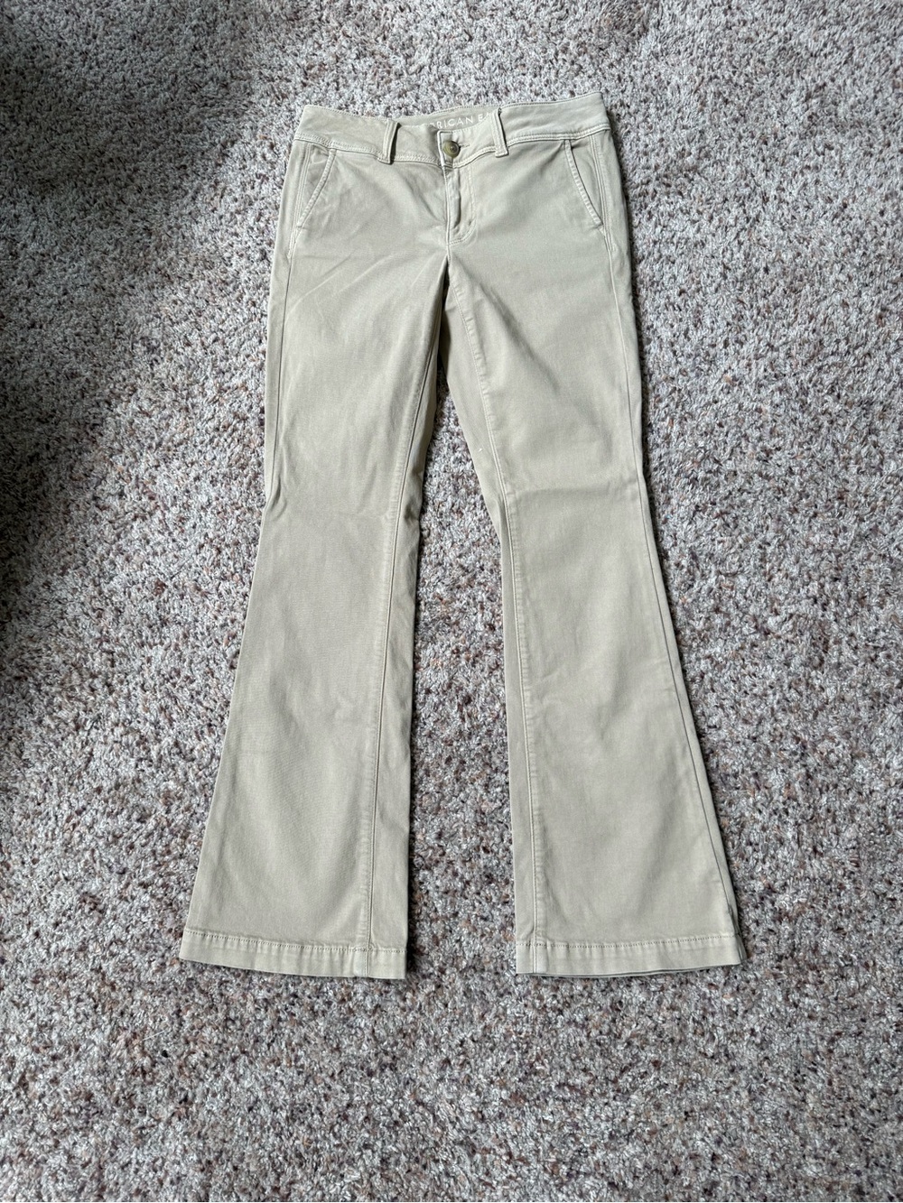 American Eagle Outfitters Light Beige Flare Pants